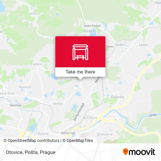 Карта Otovice, Pošta