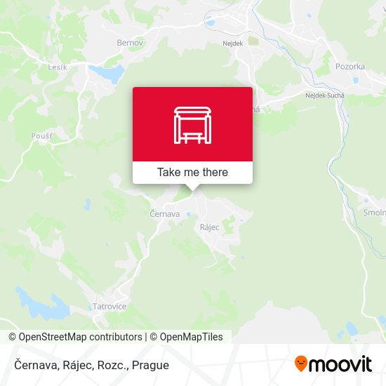 Карта Černava, Rájec, Rozc.