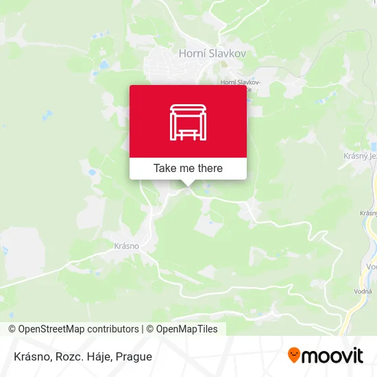Карта Krásno, Rozc. Háje