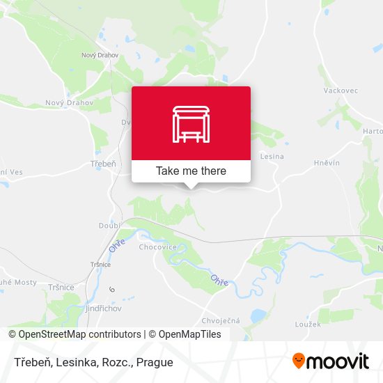 Třebeň, Lesinka, Rozc. map