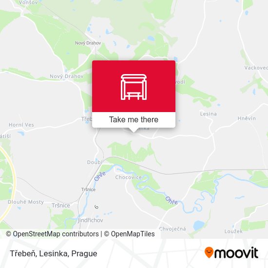Třebeň, Lesinka map
