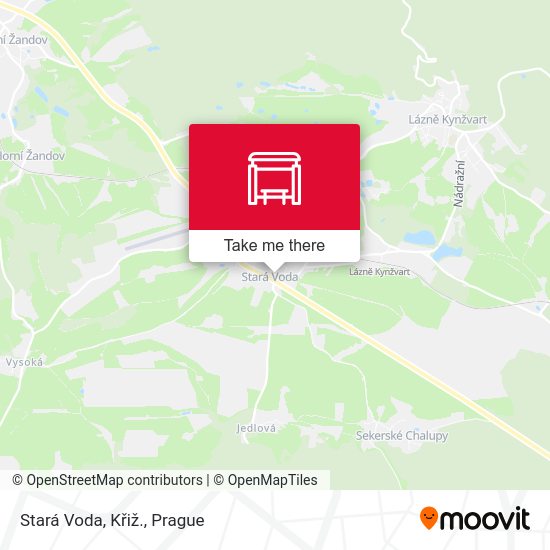 Stará Voda, Křiž. map