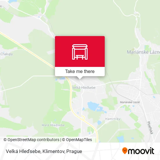 Карта Velká Hleďsebe, Klimentov