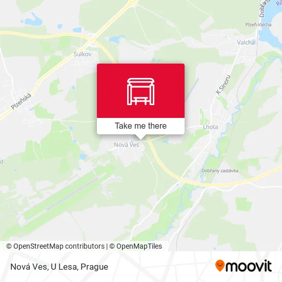Карта Nová Ves, U Lesa
