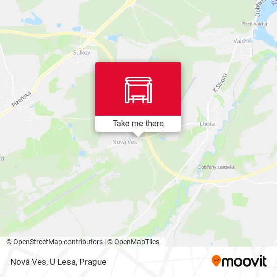 Карта Nová Ves, U Lesa