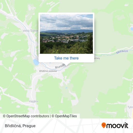 Břidličná map