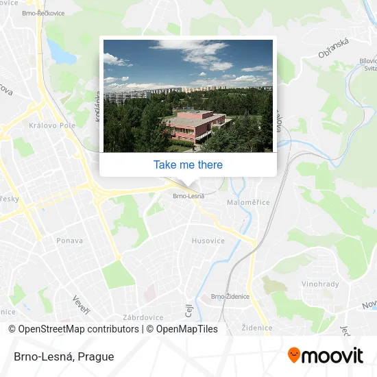 Карта Brno-Lesná