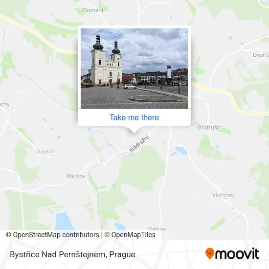 Карта Bystřice Nad Pernštejnem