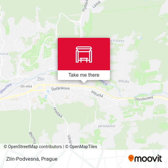 Zlín-Podvesná map