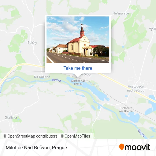 Карта Milotice Nad Bečvou