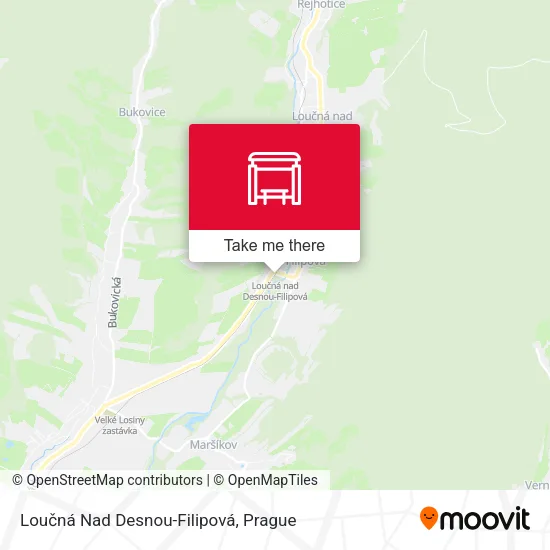 Карта Loučná Nad Desnou-Filipová