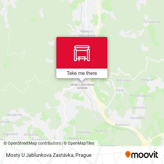 Mosty U Jablunkova Zastávka map