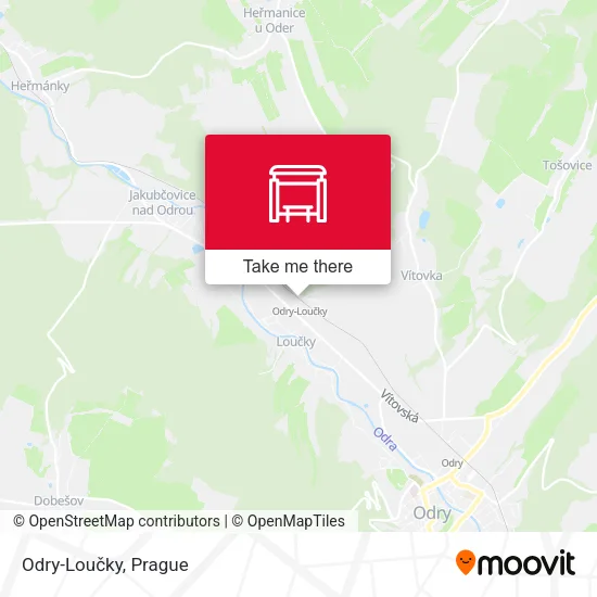 Карта Odry-Loučky