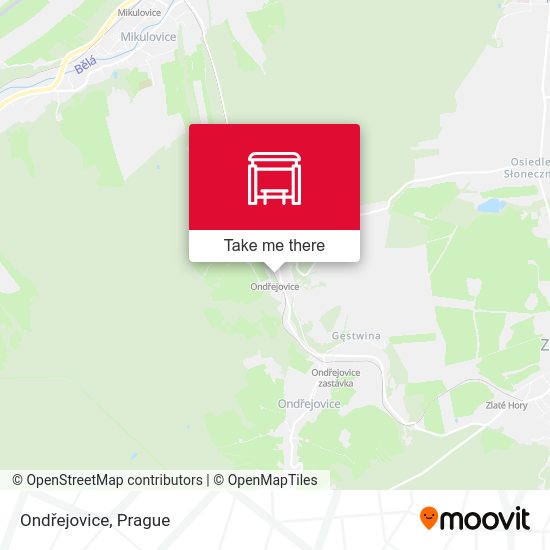 Ondřejovice map