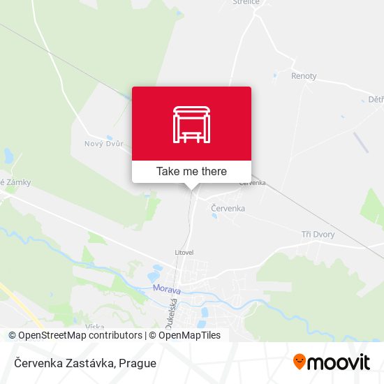 Červenka Zastávka map