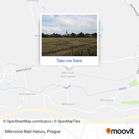 Карта Měrovice Nad Hanou