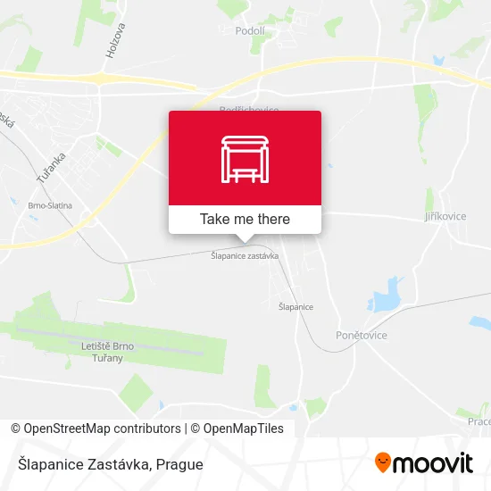 Карта Šlapanice Zastávka