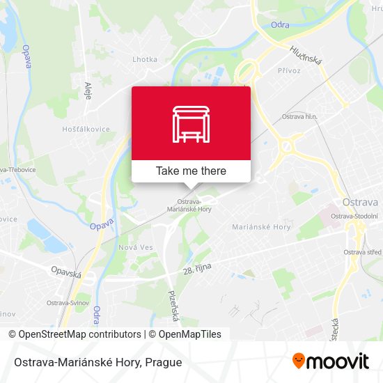Ostrava-Mariánské Hory map
