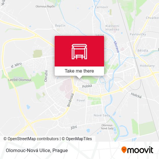 Карта Olomouc-Nová Ulice