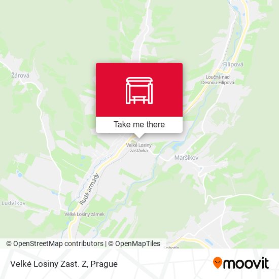 Velké Losiny Zast. Z map