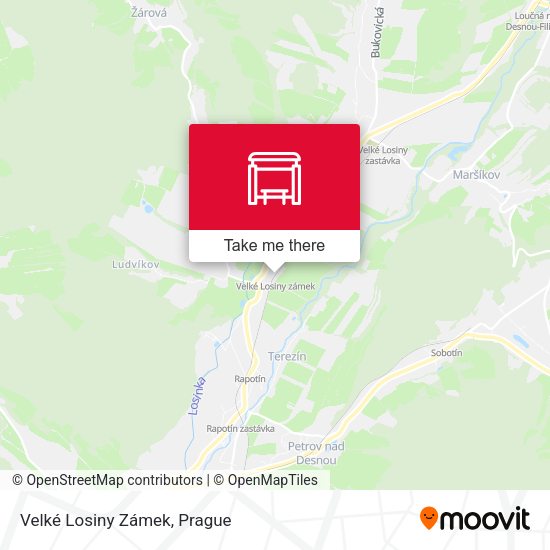 Velké Losiny Zámek map