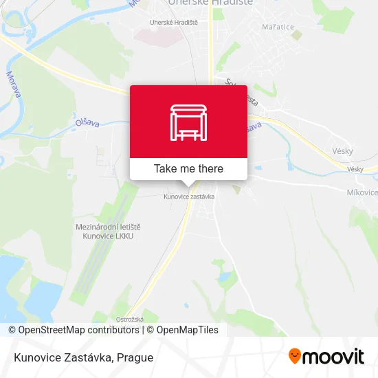 Карта Kunovice Zastávka