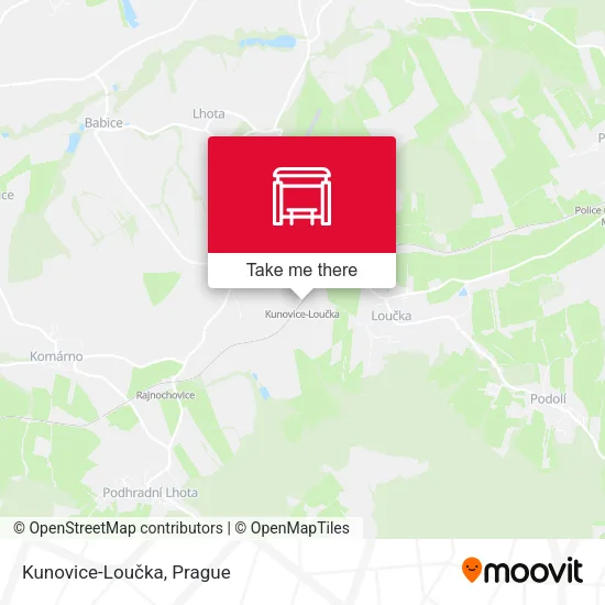 Карта Kunovice-Loučka