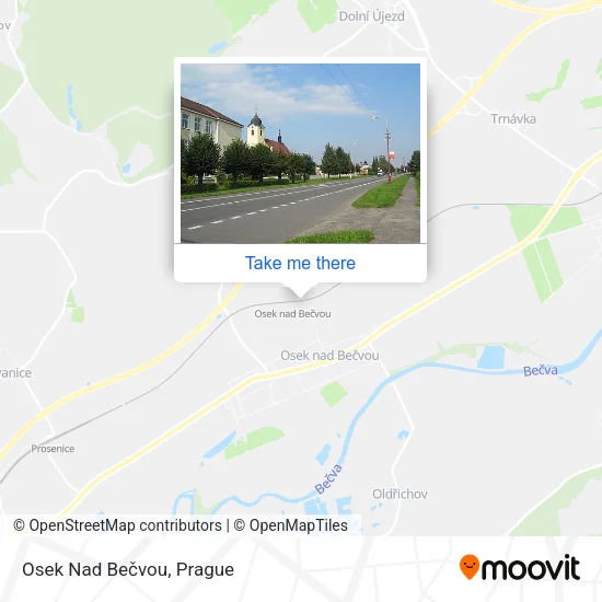 Карта Osek Nad Bečvou