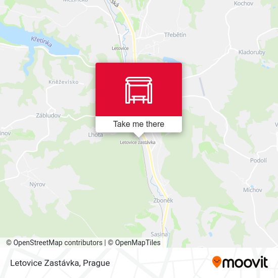 Letovice Zastávka map