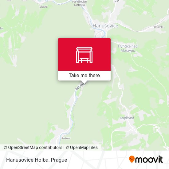 Карта Hanušovice Holba