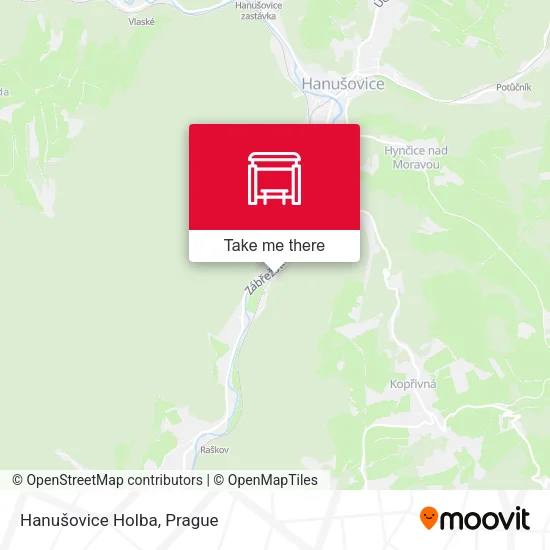 Карта Hanušovice Holba