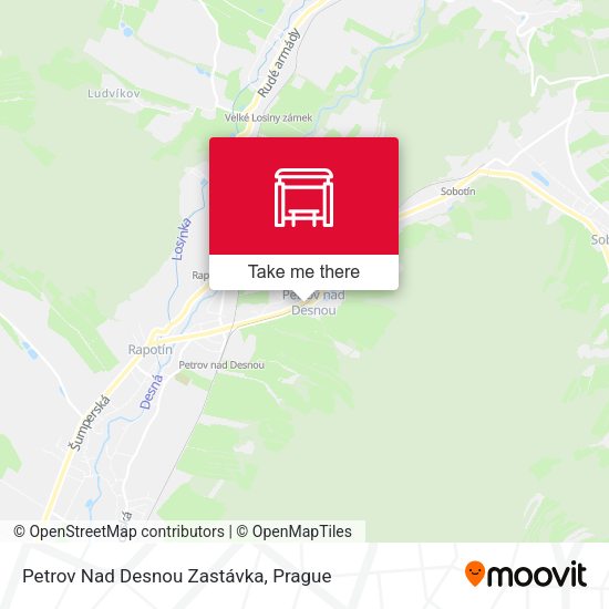 Карта Petrov Nad Desnou Zastávka