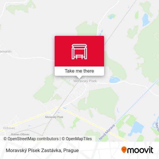 Moravský Písek Zastávka map