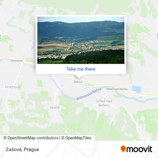 Zašová map