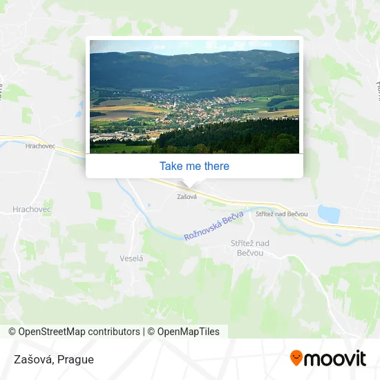 Карта Zašová