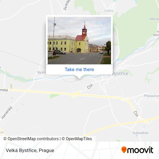 Карта Velká Bystřice