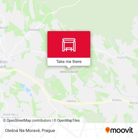 Olešná Na Moravě map