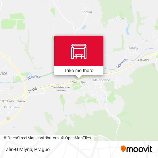 Zlín-U Mlýna map