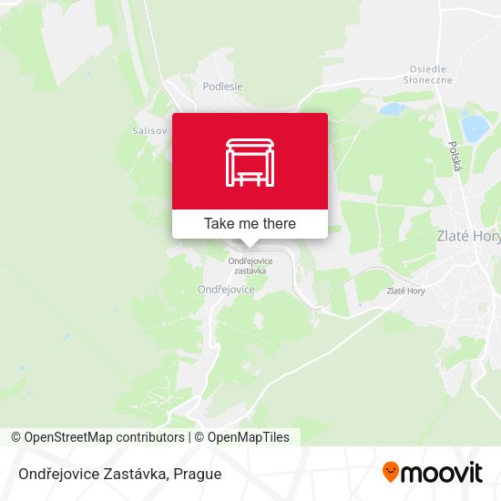 Карта Ondřejovice Zastávka