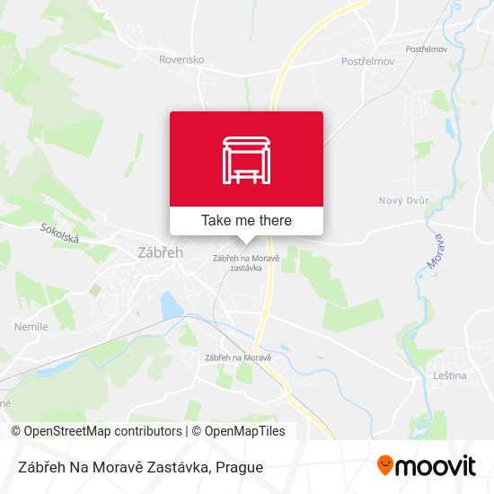 Zábřeh Na Moravě Zastávka map