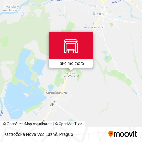 Карта Ostrožská Nová Ves Lázně