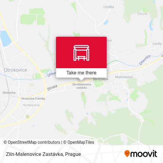 Zlín-Malenovice Zastávka map