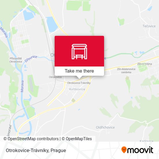 Otrokovice-Trávníky map
