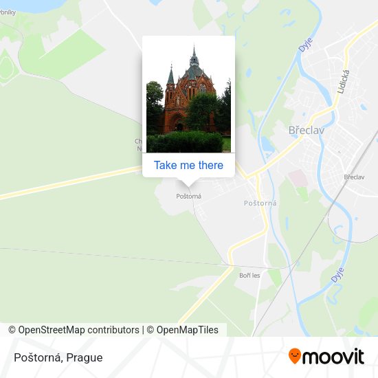 Карта Poštorná