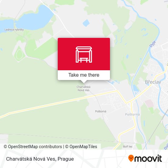 Карта Charvátská Nová Ves
