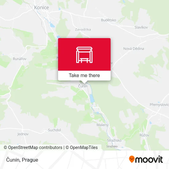 Карта Čunín