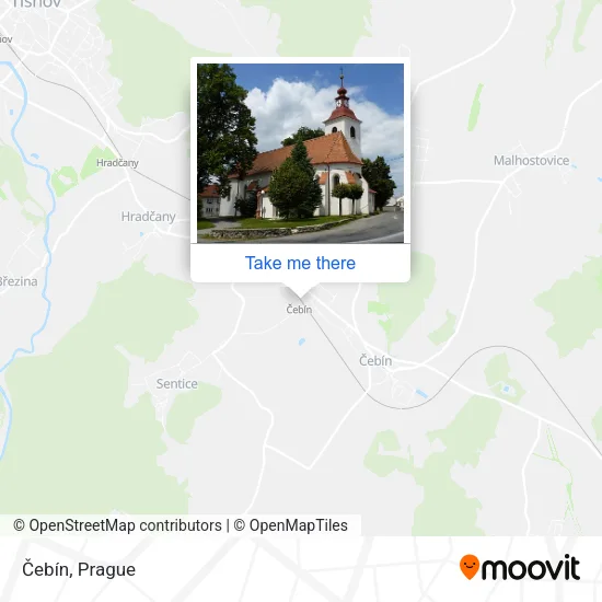 Карта Čebín