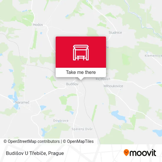 Карта Budišov U Třebíče