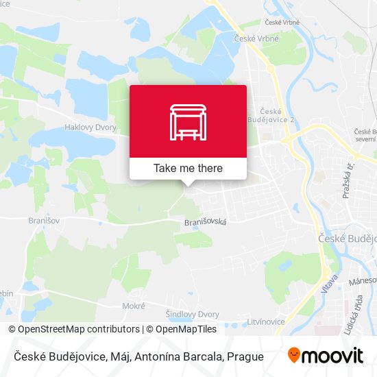 České Budějovice, Máj, Antonína Barcala map