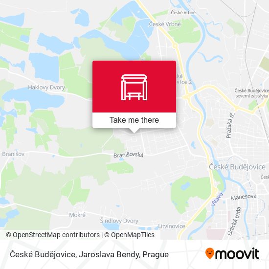 České Budějovice, Jaroslava Bendy map